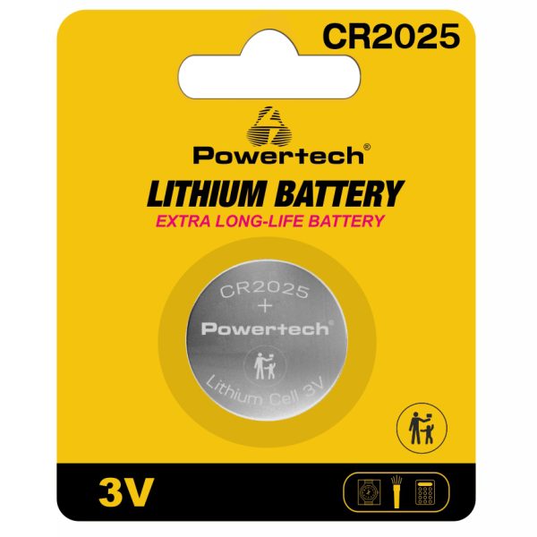 POWERTECH μπαταρία λιθίου PT-1211, CR2025, 3V, 1τμχ