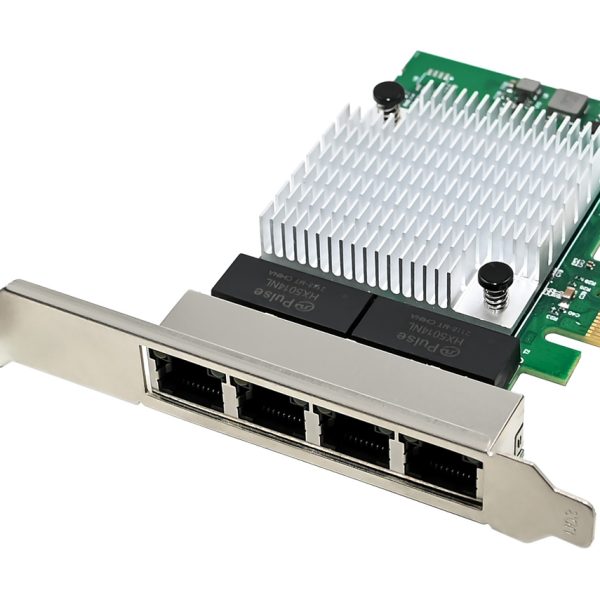 POWERTECH κάρτα επέκτασης PCIe σε 4x RJ45 ST7387, 1000Mbps