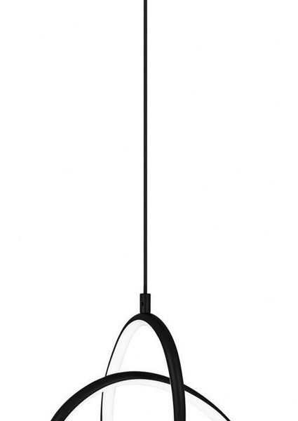 POWERTECH LED φωτιστικό οροφής HLL-0145, 25W, 4000K, Φ40cm, 1m, μαύρο