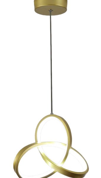 POWERTECH LED φωτιστικό οροφής HLL-0146, 25W, 4000K, Φ40cm, 1m, χρυσό