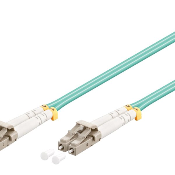 GOOBAY καλώδιο οπτικής ίνας LC-UPC 95751, Multimode OM3, 1m, τιρκουάζ