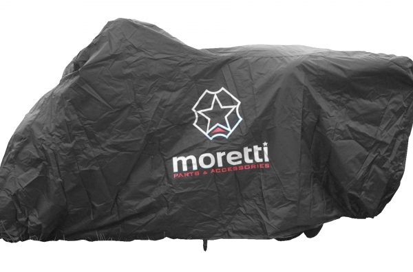 MORETTI κουκούλα μηχανής LXMA2753 με θήκη, L 246x104x127cm, μαύρη