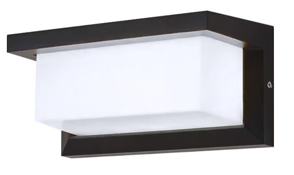 POWERTECH LED φωτιστικό τοίχου HLL-0165, 12W, 4000K, 960lm, IP65, μεταλλικό, μαύρο