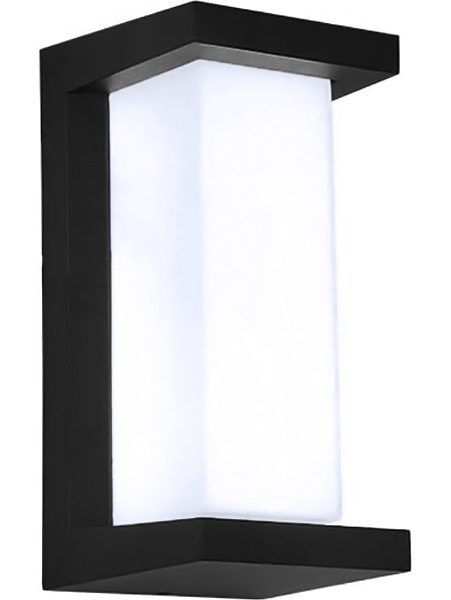 POWERTECH LED φωτιστικό τοίχου HLL-0166, 12W, 4000K, 960lm, IP65, μεταλλικό, μαύρο