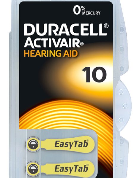 DURACELL μπαταρίες ακουστικών βαρηκοΐας Activair 10, 1.45V, 6τμχ