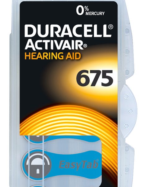 DURACELL μπαταρίες ακουστικών βαρηκοΐας Activair 675, 1.45V, 6τμχ