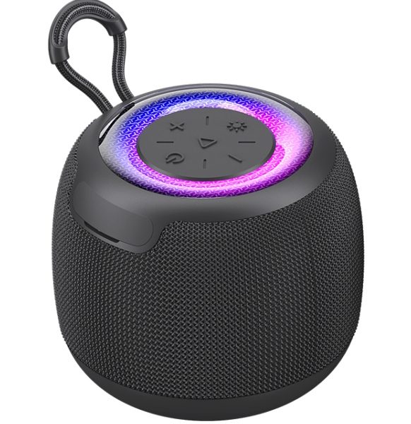 USAMS φορητό ηχείο US-YX014, 10W, Bluetooth, 1200mAh, μαύρο