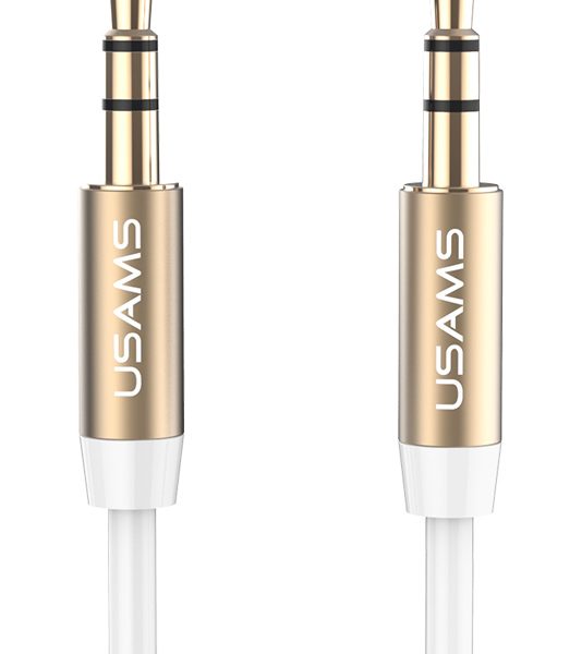 USAMS καλώδιο ήχου 3.5mm YP-01, AUX, 1m, λευκό