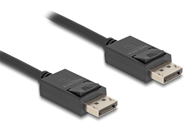 DELOCK καλώδιο DisplayPort 2.1 80493 8K/60Hz 4K/120Hz 40 Gbps, 2m, μαύρο