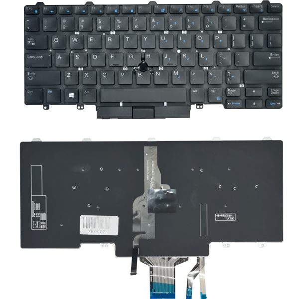 Πληκτρολόγιο για Dell Latitude 5490/5470/5480 KEY-109, backlight, μαύρο