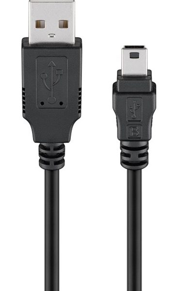 GOOBAY καλώδιο USB σε USB Mini 93229, 480Mbps, 0.3m, μαύρο