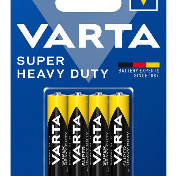 VARTA μπαταρίες Zinc Carbon Super Heavy Duty, AAA/R03, 1.5V, 4τμχ