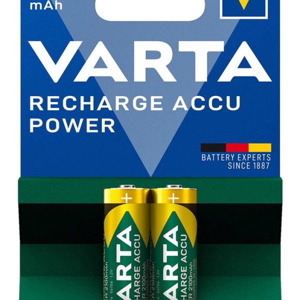 VARTA επαναφορτιζόμενες μπαταρίες λιθίου, AA, 2100mAh, 1.2V, 2τμχ