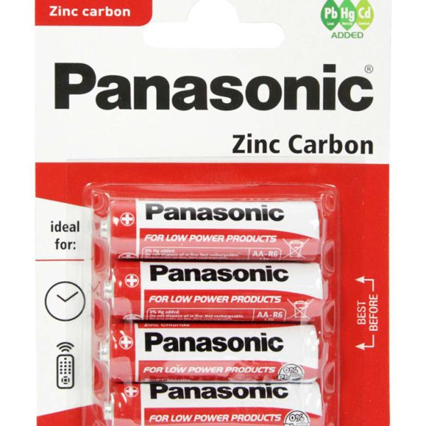 PANASONIC μπαταρίες Zinc Carbon, AA/LR6, 1.5V, 4τμχ