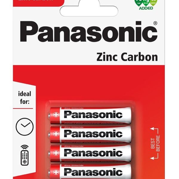 PANASONIC μπαταρίες Zinc Carbon, AAA/R03, 1.5V, 4τμχ