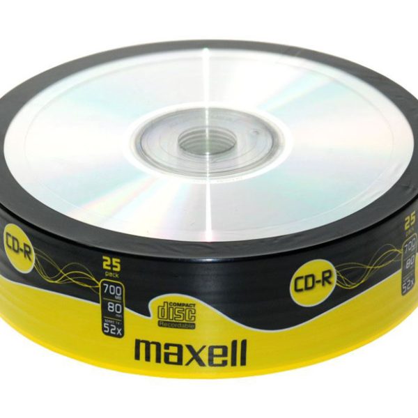 MAXELL CD-R 624035-40, 700ΜΒ, 80min, 52x speed, spindle pack 25τμχ