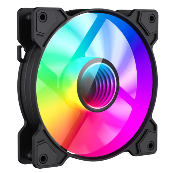 POWERTECH ανεμιστήρας για PC SP-PT-1309-2, slave, ARGB LED, 120mm, 1200RPM