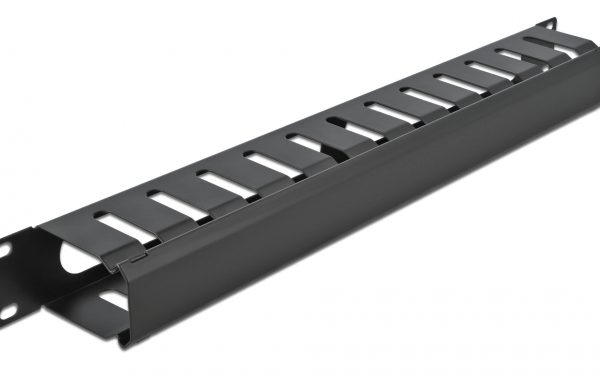 POWERTECH cable management NETW-0028 για rack 19"/1U, μεταλλικό, μαύρο