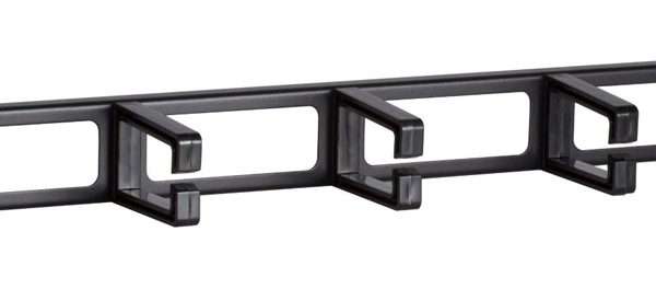 POWERTECH cable management NETW-0031 για rack 19"/1U, 5x γάντζοι, μαύρο