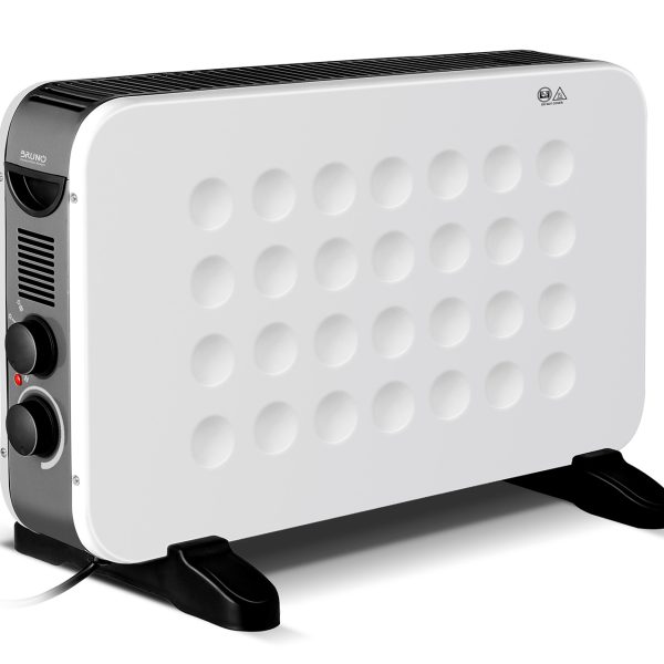 BRUNO Θερμοπομπός BRN-0206, 2000W, με θερμοστάτη και ανεμιστήρα, λευκός