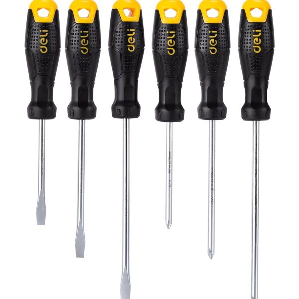 DELI σετ κατσαβίδια DL620006, 3x ίσια & 3x σταυρωτά, μαγνητικά, 6τμχ