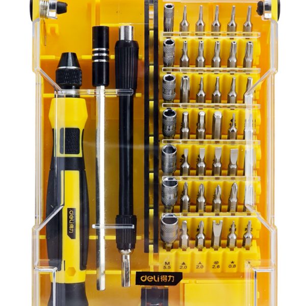 DELI σετ κατσαβίδι ακριβείας DL3545 με 42 μύτες, με θήκη, 45τμχ