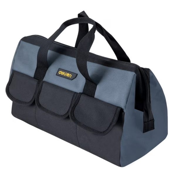 DELI τσάντα εργαλείων χειρός DL430018, υφασμάτινη, 40x20x27cm, γκρι