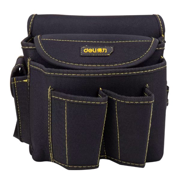 DELI εργαλειοθήκη μέσης DL-P4, υφασμάτινη, 22x14x20cm, μαύρη