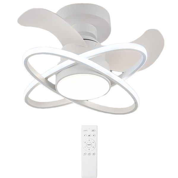 POWERTECH ανεμιστήρας οροφής HLL-0177 με LED φως, 96W, Φ60x28cm, λευκός