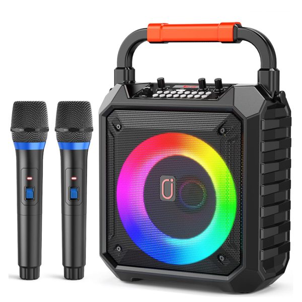 JYX φορητό ηχείο T17-T με 2x μικρόφωνα, 15W, 3000mah, LED, μαύρο