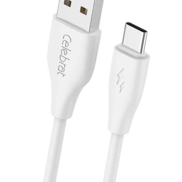 CELEBRAT καλώδιο USB-C σε USB CB-31A, 3A, 480Mbps, 1m, λευκό