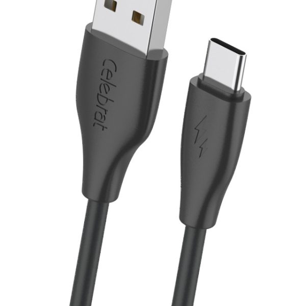 CELEBRAT καλώδιο USB-C σε USB CB-31A, 3A, 480Mbps, 1m, μαύρο