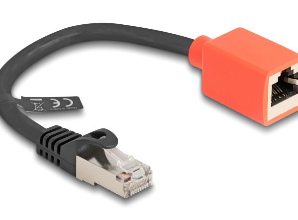 DELOCK αντάπτορας αποτροπής φθοράς RJ45 88197, CAT 6A S/FTP, 20cm