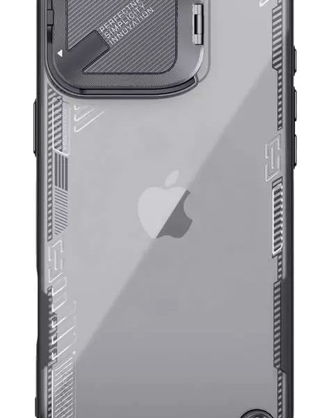 NILLKIN θήκη Iceblade Prop για iPhone 16 Pro Max, διάφανη-μαύρη