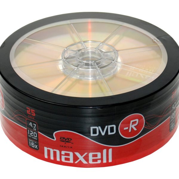 MAXELL DVD-R 4.7GB/120min, 16x speed, spindle pack 25τμχ