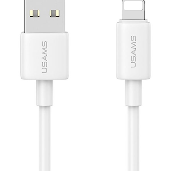 USAMS καλώδιο Lightning σε USB US-SJ709, 2.4A, 480Mbps, 1m, λευκό