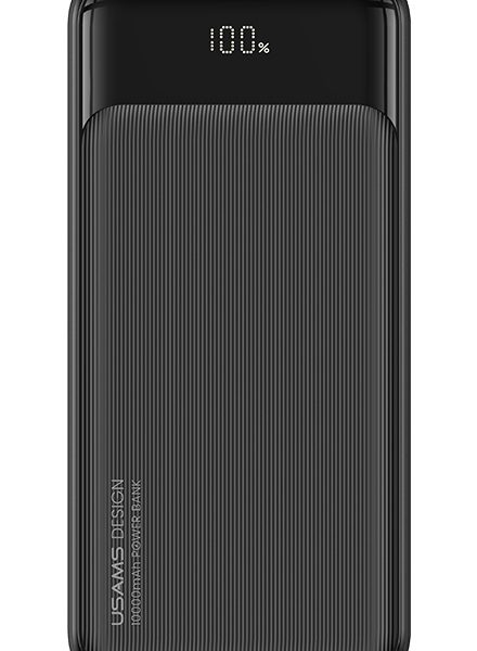 USAMS power bank US-CD198, 3x θύρες εξόδου, 10000mAh, 10W, μαύρο