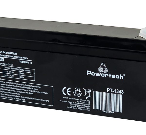POWERTECH μπαταρία μολύβδου PT-1348, 12V 2.3Ah, T1