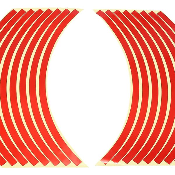 Ανακλαστικά αυτοκόλλητα ζαντών αυτοκινήτου AG555B, κόκκινο, 16τμχ