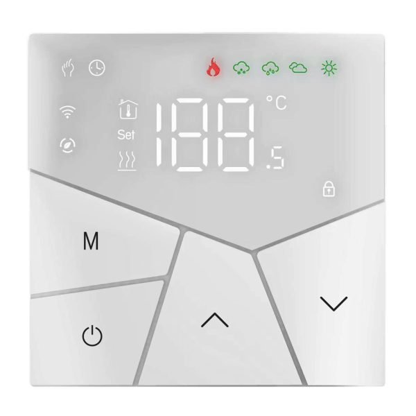 Smart θερμοστάτης πετρελαίου BHT-15GBLW, WiFi, χωνευτός, λευκός