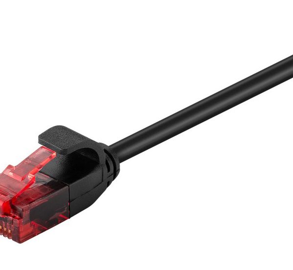 GOOBAY καλώδιο δικτύου 71548, CAT 6 U/UTP, slim, copper, 250MHz, 0.25m, μαύρο
