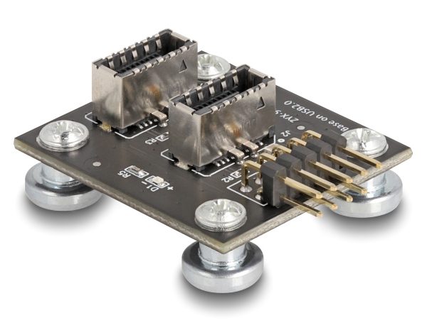 DELOCK αντάπτορας USB 2.0 Pin σε 2x USB Type-E Key A 67176 με USB pin καλώδιο