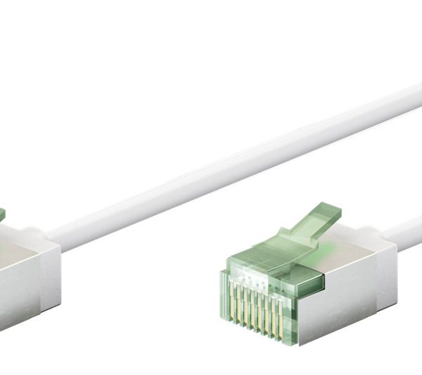 GOOBAY καλώδιο δικτύου 74360, CAT 8.1 U/FTP, ultra slim, copper, 40Gbps, 1m, λευκό
