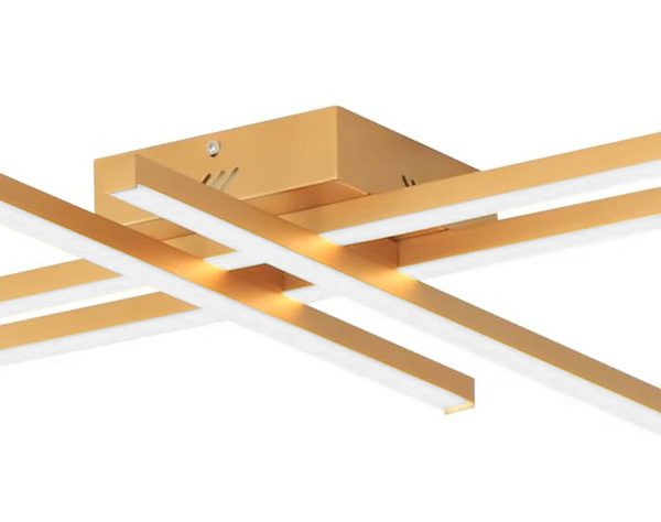 POWERTECH LED φωτιστικό οροφής HLL-0179, 50W, 4500K, 9x60x60cm, χρυσό