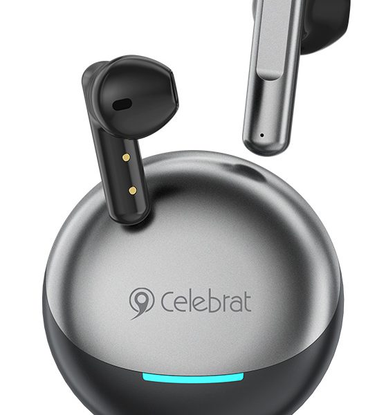 CELEBRAT earphones με θήκη φόρτισης W61, True Wireless, 13mm, 25/200mAh, μαύρα