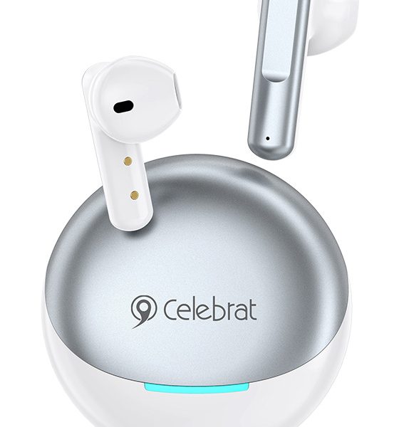 CELEBRAT earphones με θήκη φόρτισης W61, True Wireless, 13mm, 25/200mAh, λευκά
