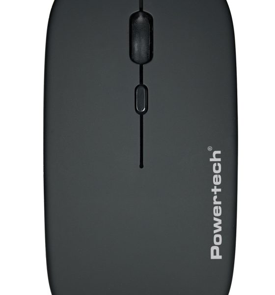 POWERTECH ασύρματο ποντίκι PT-1381, 2.4GHz & Bluetooth, έως 1600DPI, 500mAh, μαύρο
