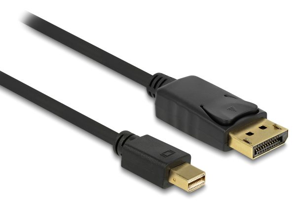 DELOCK καλώδιο mini DisplayPort σε DisplayPort 82698, 4K/60Hz, 21.6 Gbps, 1m, μαύρο