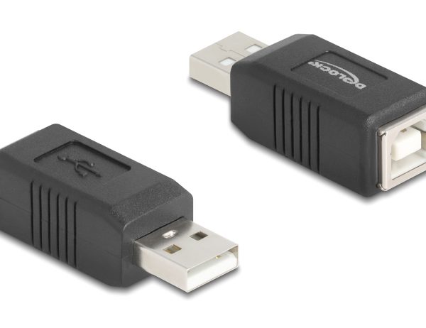 DELOCK αντάπτορας USB σε USB Type B 67202, 480Mbps, μαύρος
