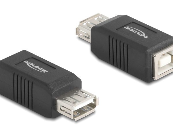 DELOCK αντάπτορας USB σε USB Type B 67203, 480Mbps, μαύρος
